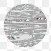 Round wavy space png glitch effect