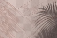 Brown textured png transparent background with tropical leaf shadow