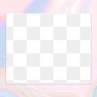 Square frame pastel holographic background design element