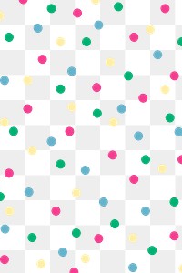 Colorful polka dot patterned background design element 