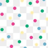 Colorful polka dot patterned background design element 