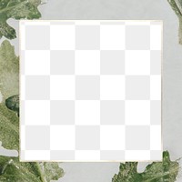 Leaves on gray frame png