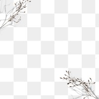 Dry flower twig png border