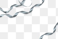 Silver ribbons border png wallpaper background
