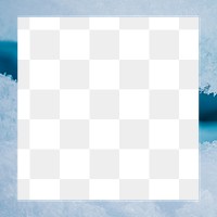 Cracked ice sheet png frame