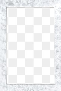 Frosty white christmas frame png