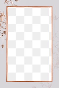 Dried flower frame png earth tone mood