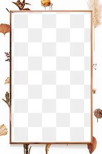 Dried flower frame png earth tone mood