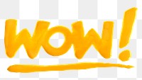 Yellow WOW! oil paint typography design element