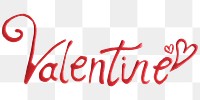 Red Valentine oil paint typography design element