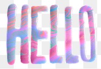 Hello girly acrylic png typography word