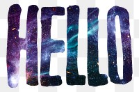 Galaxy Hello text typography png font