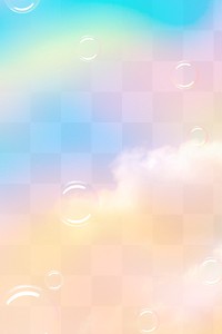 Pastel background png bubbles in the sky