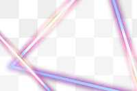 Triangular holographic neon border png design space