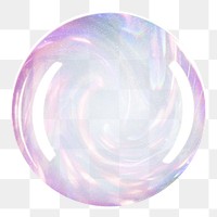 Holographic round bubble frame png copy space