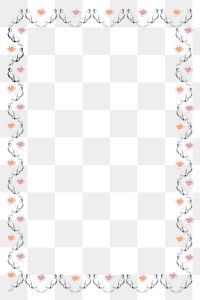 Nude woman pattern frame png ornamental 