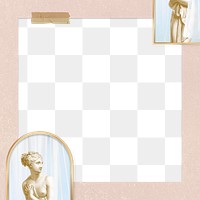 Female nude frame vintage png