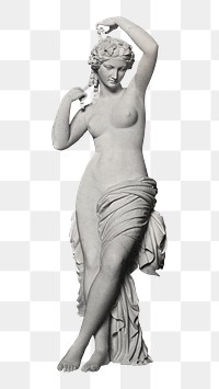 Ancient nude woman sculpture png