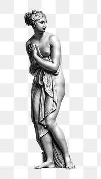 Standing nude woman png sculpture