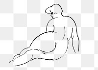 Nude female body reclining png