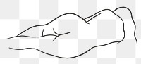  Nude female body reclining png