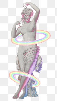 Standing nude woman png sculpture