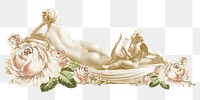 PNG back view reclining Venus sculpture