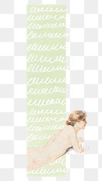 Vintage nude lady png illustration