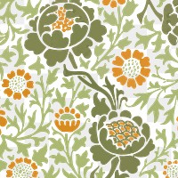 Vintage ornamental png leaves, flowers seamless pattern background