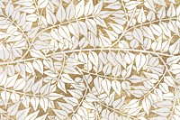 PNG leaves nature ornament seamless background inspired by William Morris