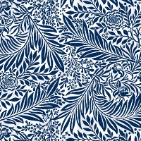 Blue leaves png pattern ornament background