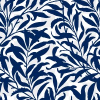 Png blue leaves ornament pattern background