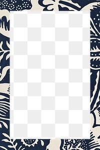 Leaves png ornamental border black frame pattern