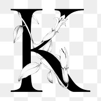 Png alphabet k sticker botanical | Premium PNG Sticker - rawpixel