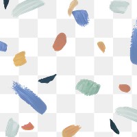 Pastel PNG paint brush pattern transparent background