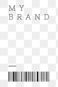 My brand with barcode png simple design