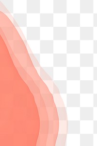 Abstract coral orange pastel png