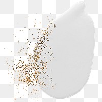 White element png with gold glitter