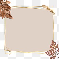 Png bronze fern leaf gold frame