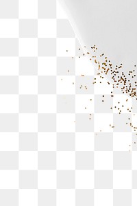 Gold glitter on white paint png