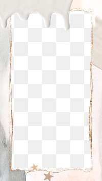 Gold earth tone png frame