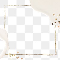 Glitter shimmer frame png gold confetti