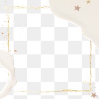 Glittery png gold frame star