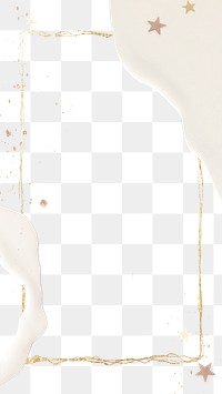 Glittery gold frame png transparent background