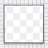 Black grid frame png transparent background