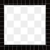 White grid frame png transparent background