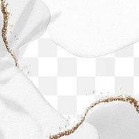 Png white elements with gold glitter