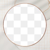 Round gold frame png transparent background