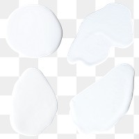 White color smear element png paint texture set