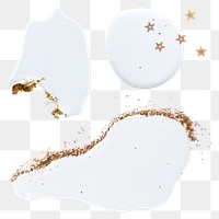 White color png decorated with gold elements